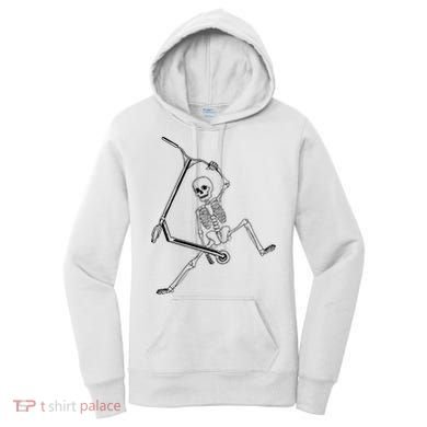 Stunt Scooter Skeleton Scooter Women's Hoodie