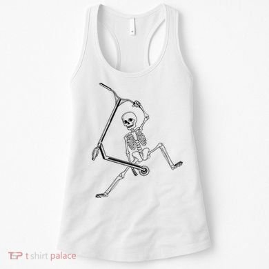 Stunt Scooter Skeleton Scooter Women's Tank Top