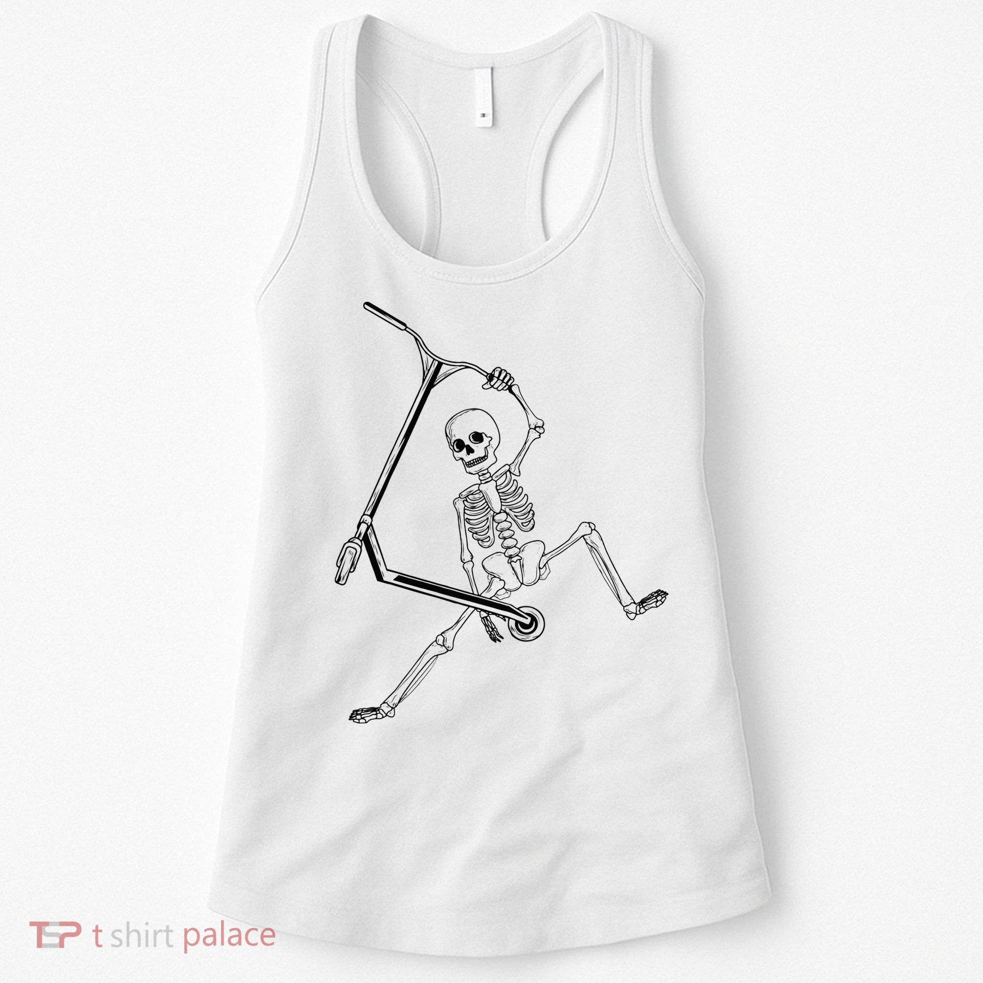 Stunt Scooter Skeleton Scooter Women's Tank Top