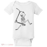 Stunt Scooter Skeleton Scooter Baby Bodysuit thumb 0