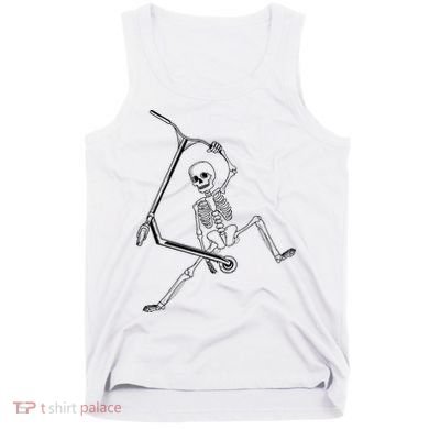 Stunt Scooter Skeleton Scooter Tank Top