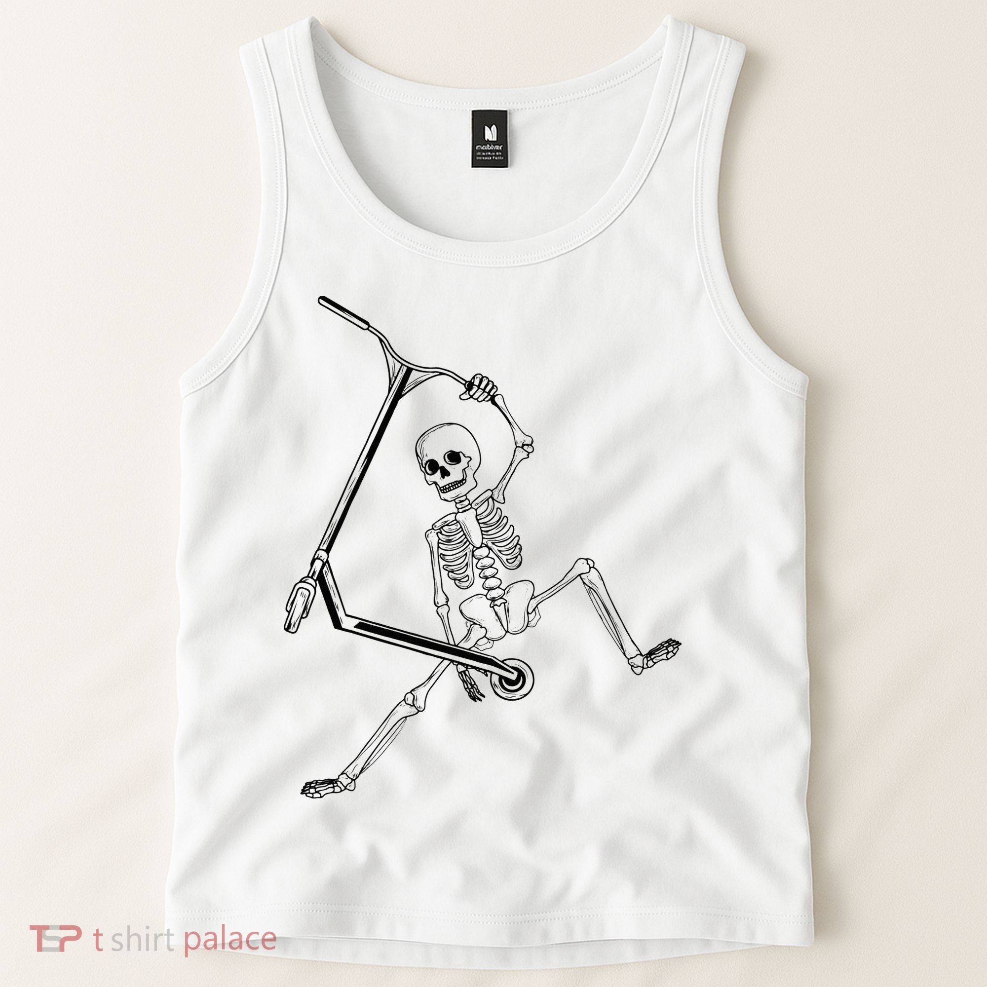 Stunt Scooter Skeleton Scooter Tank Top