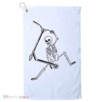 Stunt Scooter Skeleton Scooter Golf Towel