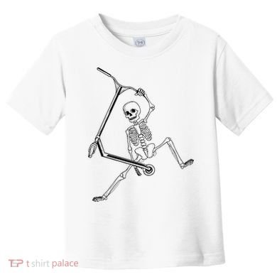 Stunt Scooter Skeleton Scooter Toddler T-Shirt