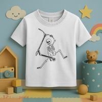 Stunt Scooter Skeleton Scooter Toddler T-Shirt thumb 3