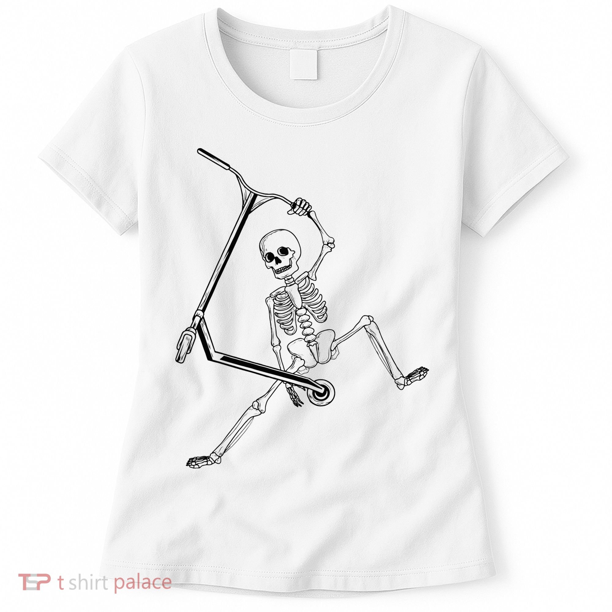 Stunt Scooter Skeleton Scooter Women's T-Shirt