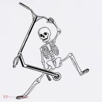 Stunt Scooter Skeleton Scooter Kids Sweatshirt thumb 2