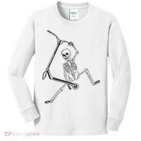 Stunt Scooter Skeleton Scooter Kids Long Sleeve Shirt thumb 0