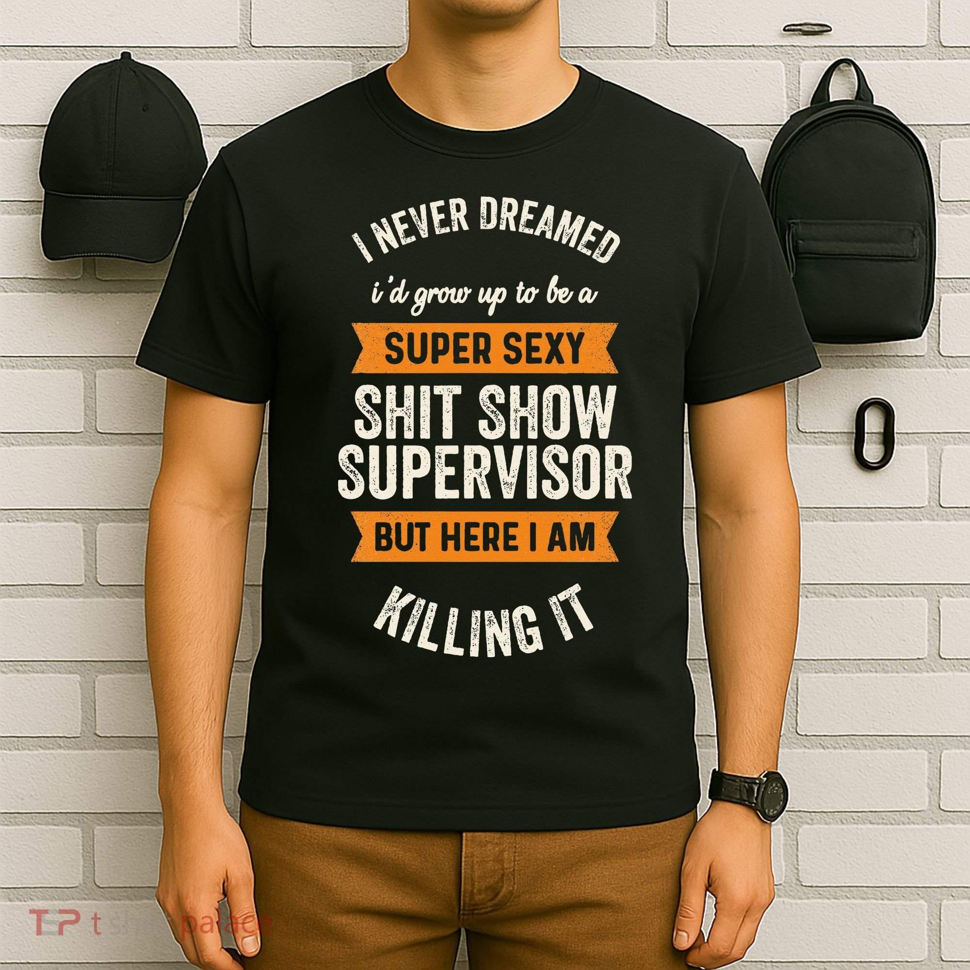 Shit Show Supervisor Funny Men Women Sarcastic Retro Novelty T-Shirt