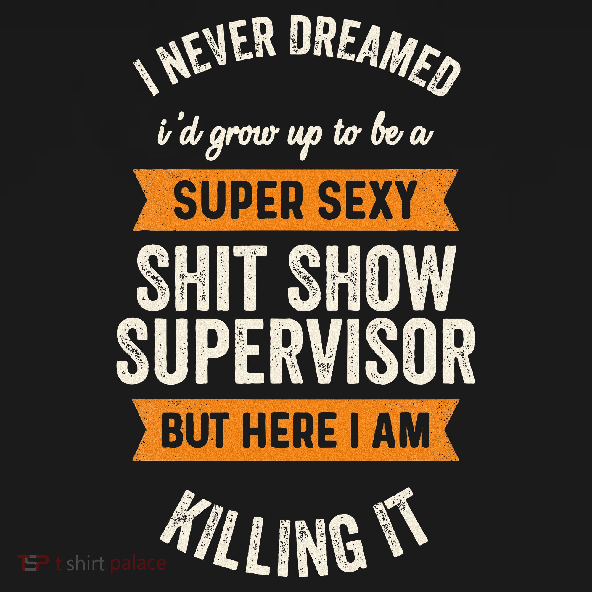 Shit Show Supervisor Funny Men Women Sarcastic Retro Novelty Polo