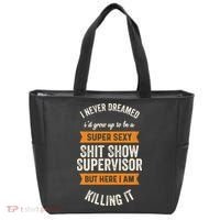 Shit Show Supervisor Funny Men Women Sarcastic Retro Novelty Tote Bag thumb 0