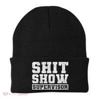 Shit Show Supervisor Funny Parent Boss Manager Teacher Gifts Beanie thumb 0