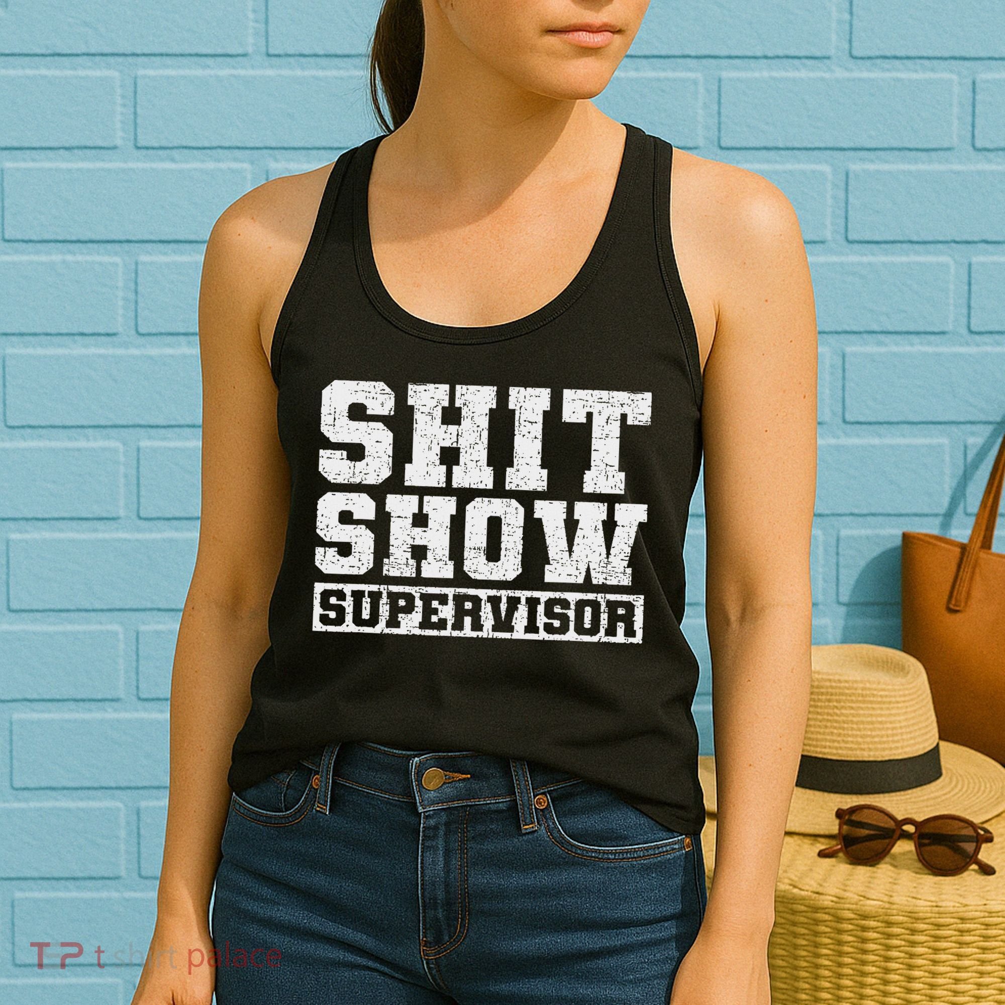 Shit Show Supervisor Funny Parent Boss Manager Teacher Gifts Women's Tank Top