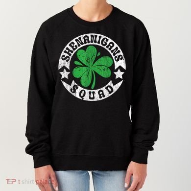 Shenanigans Squad St. PatrickS Day Irish Shamrock Matching Women's Sweatshirt