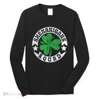 Shenanigans Squad St. PatrickS Day Irish Shamrock Matching Long Sleeve Shirt thumb 0