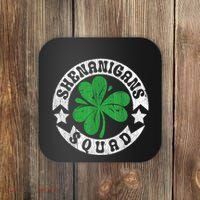 Shenanigans Squad St. PatrickS Day Irish Shamrock Matching Coaster thumb 0