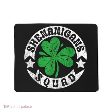 Shenanigans Squad St. PatrickS Day Irish Shamrock Matching Mousepad