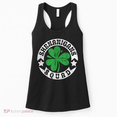 Shenanigans Squad St. PatrickS Day Irish Shamrock Matching Women's Tank Top