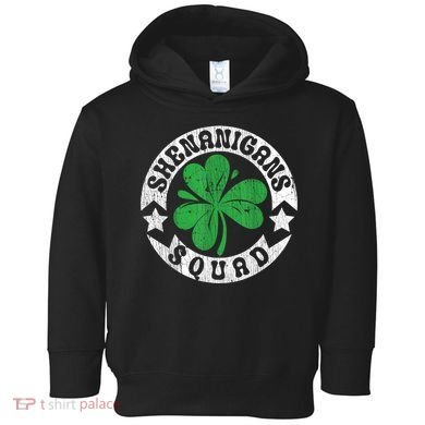 Shenanigans Squad St. PatrickS Day Irish Shamrock Matching Toddler Hoodie
