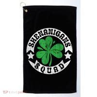 Shenanigans Squad St. PatrickS Day Irish Shamrock Matching Golf Towel thumb 0