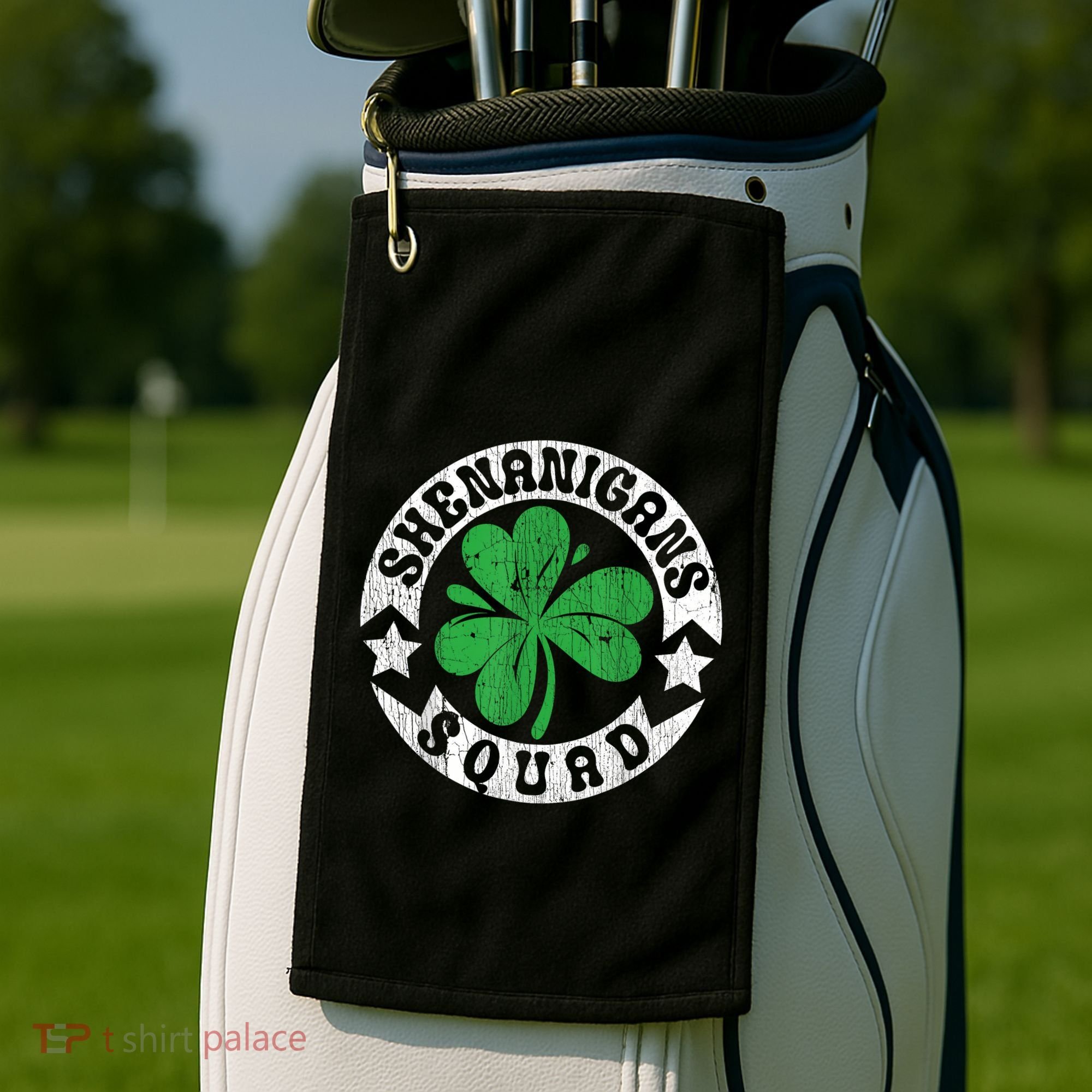 Shenanigans Squad St. PatrickS Day Irish Shamrock Matching Golf Towel