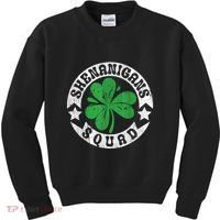 Shenanigans Squad St. PatrickS Day Irish Shamrock Matching Kids Sweatshirt thumb 0