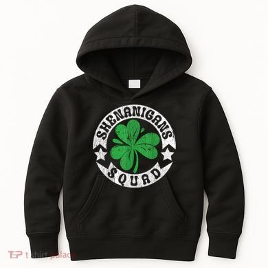 Shenanigans Squad St. PatrickS Day Irish Shamrock Matching Kids Hoodie
