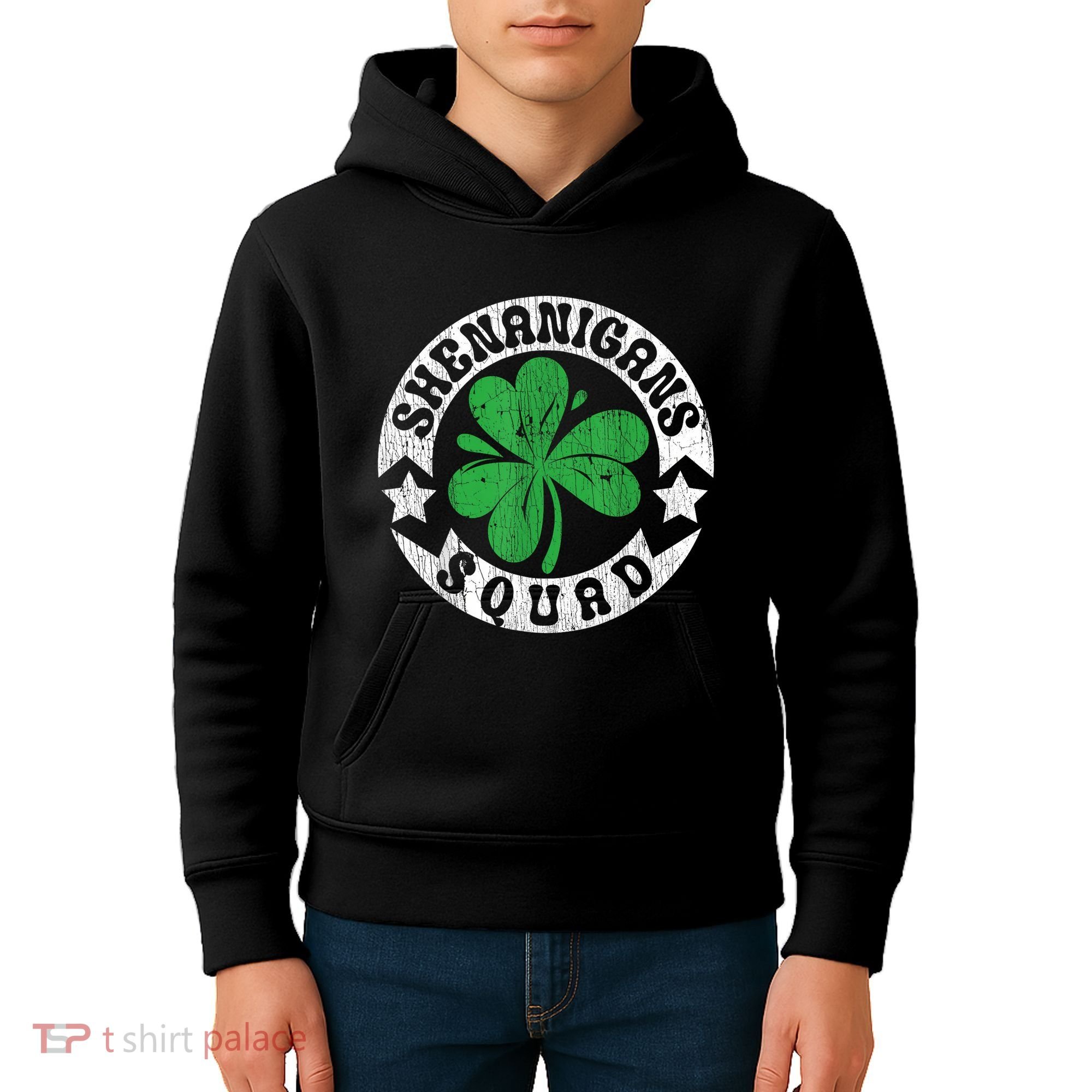Shenanigans Squad St. PatrickS Day Irish Shamrock Matching Kids Hoodie