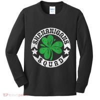 Shenanigans Squad St. PatrickS Day Irish Shamrock Matching Kids Long Sleeve Shirt thumb 0