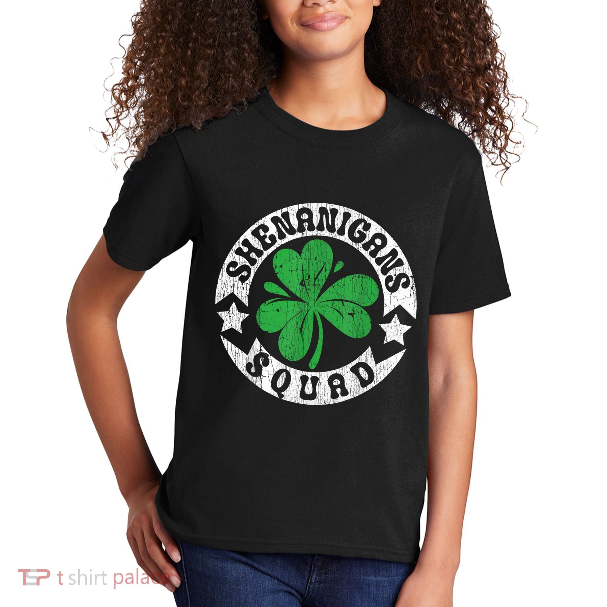 Shenanigans Squad St. PatrickS Day Irish Shamrock Matching Kids T-Shirt