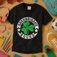 Shenanigans Squad St. PatrickS Day Irish Shamrock Matching Kids T-Shirt thumb 3