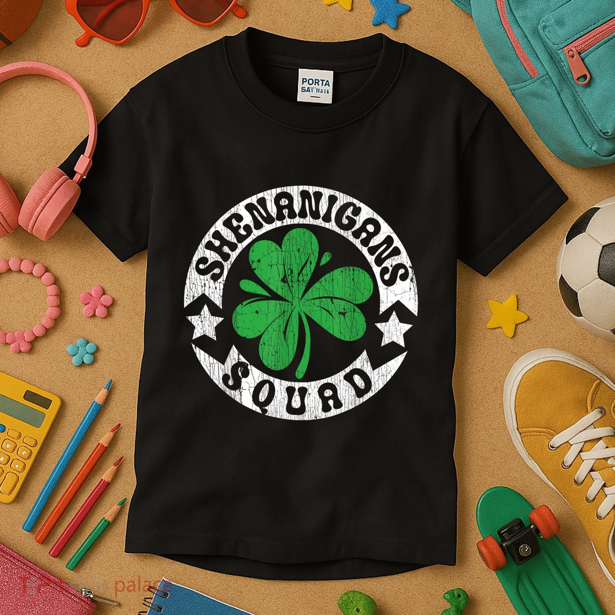 Shenanigans Squad St. PatrickS Day Irish Shamrock Matching Kids T-Shirt