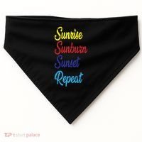 Sunrise Sunburn Sunset Repeat USA-Made Doggie Bandana thumb 0