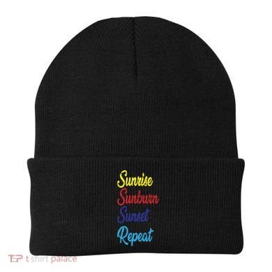 Sunrise Sunburn Sunset Repeat Beanie