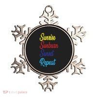 Sunrise Sunburn Sunset Repeat Ornament thumb 0