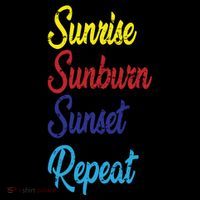 Sunrise Sunburn Sunset Repeat Ornament thumb 1