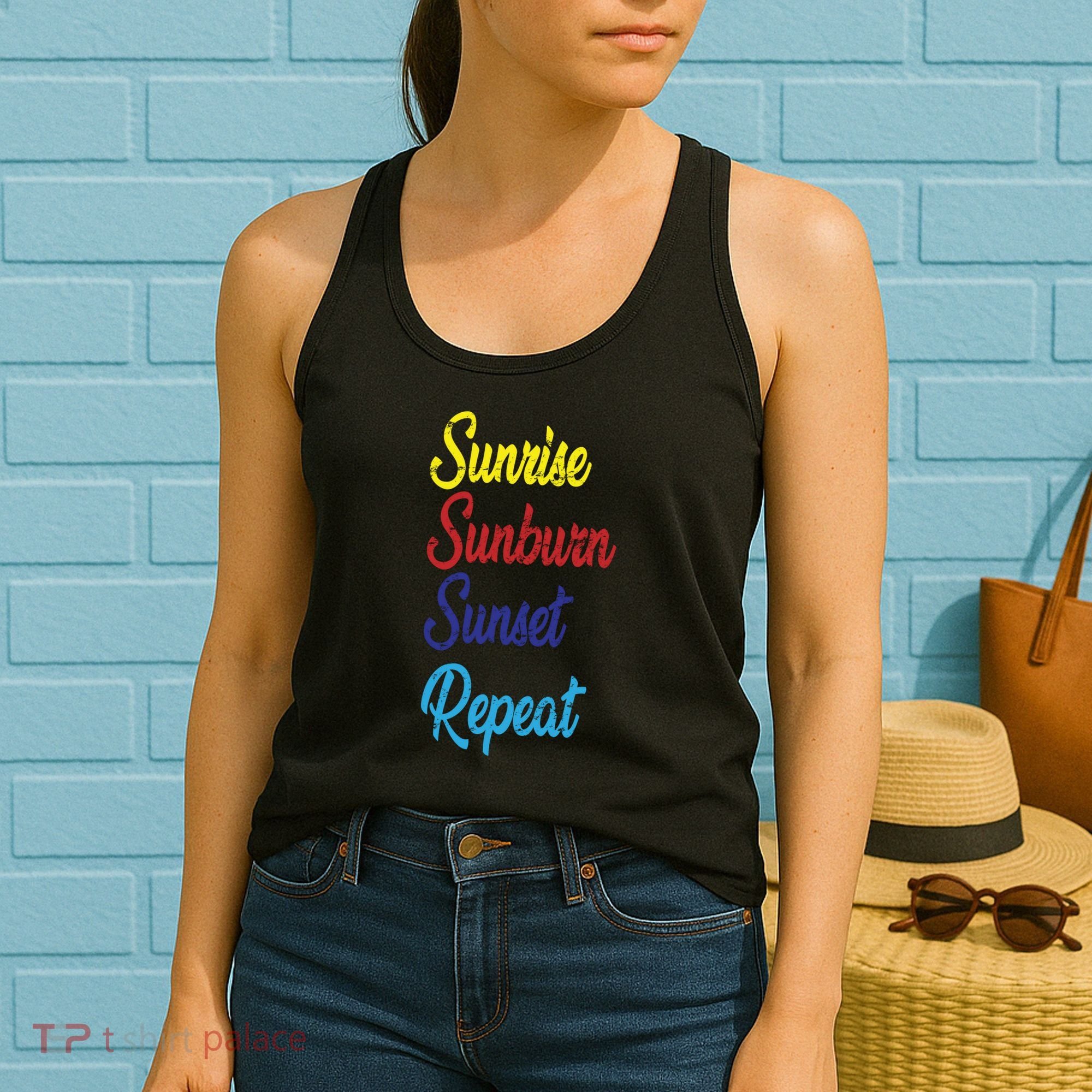 Sunrise Sunburn Sunset Repeat Women's Tank Top