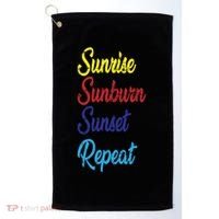 Sunrise Sunburn Sunset Repeat Golf Towel thumb 0