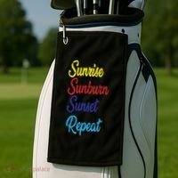 Sunrise Sunburn Sunset Repeat Golf Towel thumb 2