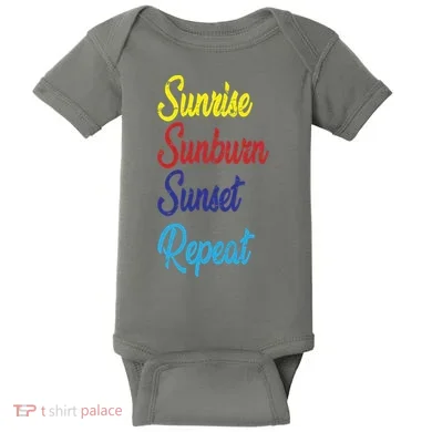 Sunrise Sunburn Sunset Repeat Baby Bodysuit