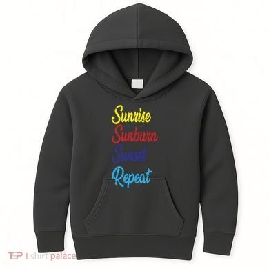 Sunrise Sunburn Sunset Repeat Kids Hoodie