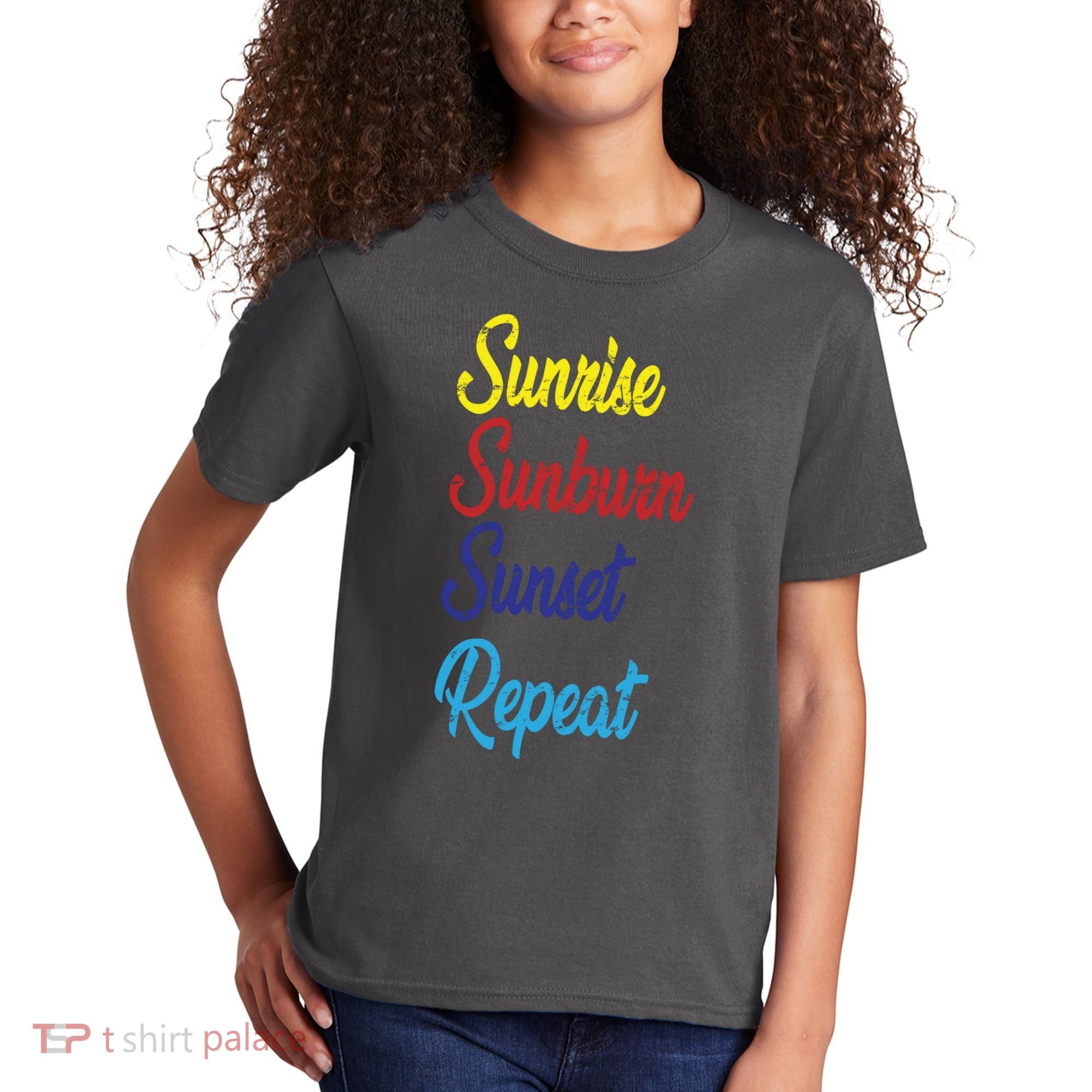 Sunrise Sunburn Sunset Repeat Kids T-Shirt