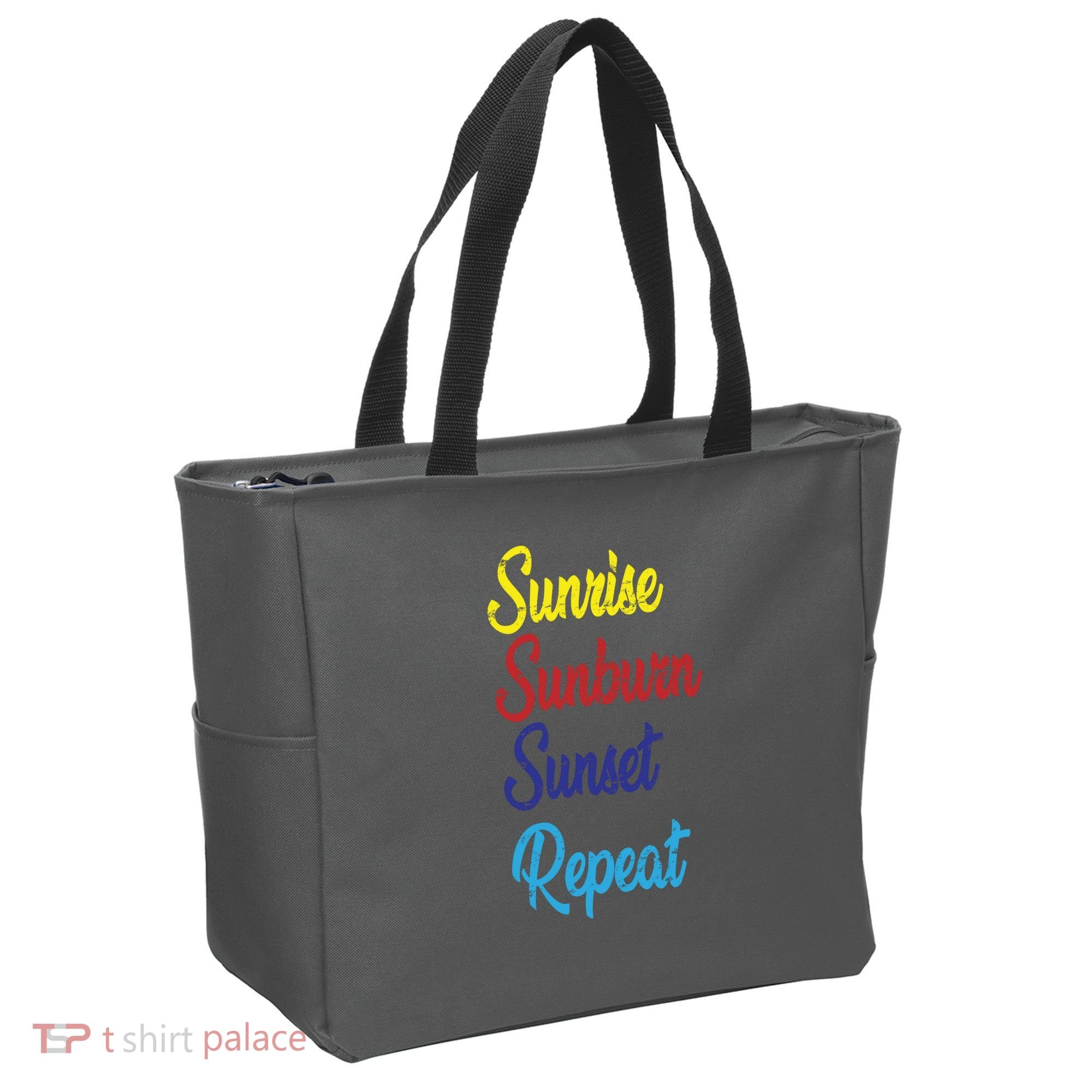 Sunrise Sunburn Sunset Repeat Tote Bag