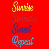 Sunrise Sunburn Sunset Repeat Santa Hat thumb 1