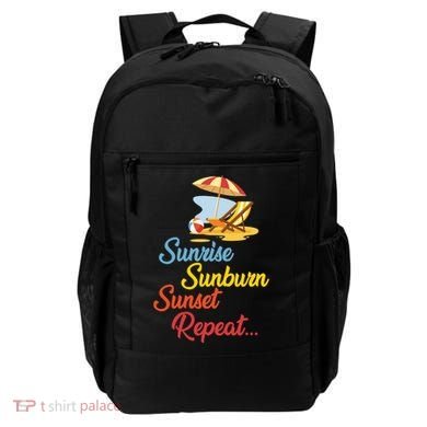 Sunrise Sunburn Sunset Repeat Summer Beach Backpack