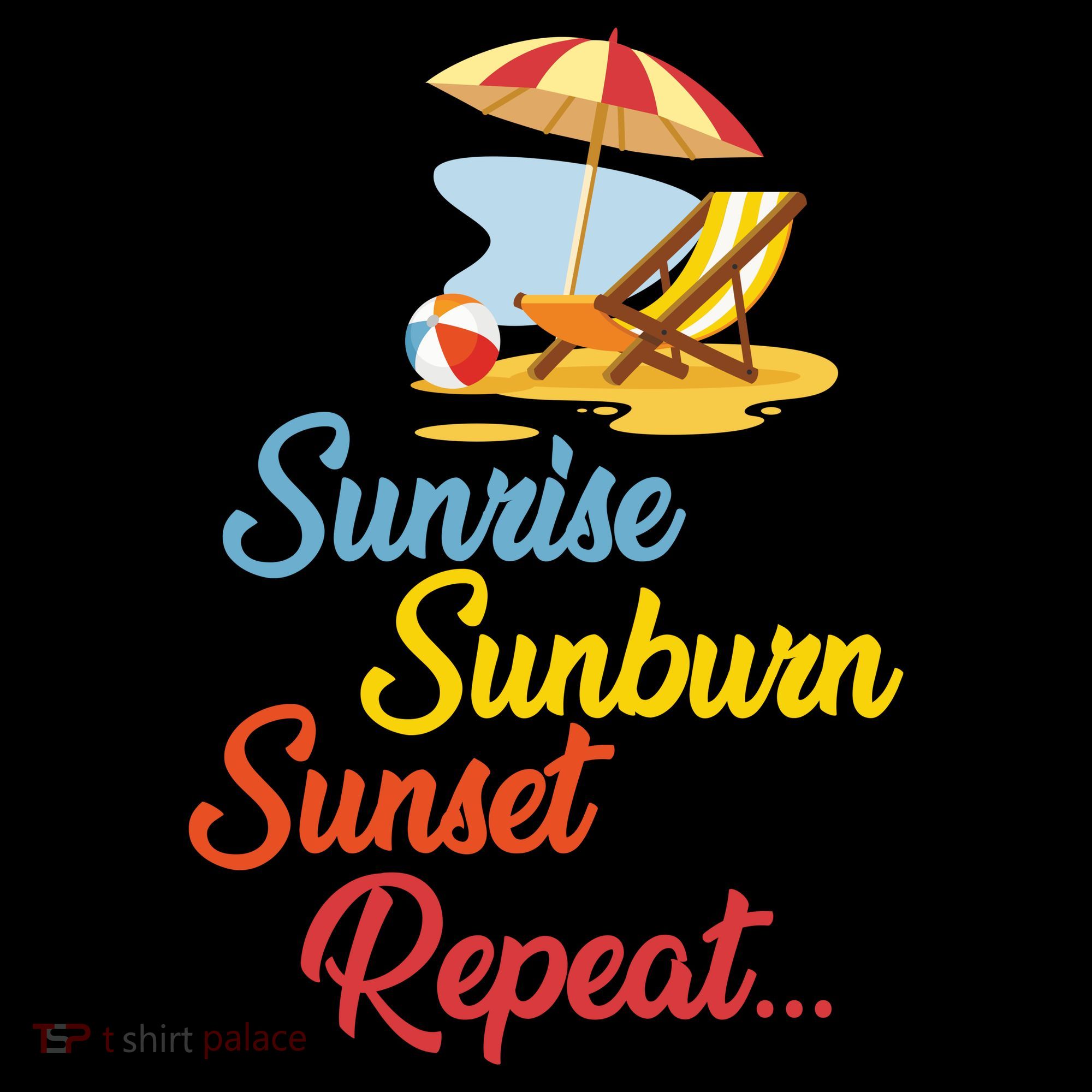 Sunrise Sunburn Sunset Repeat Summer Beach Coffee Mug