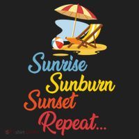 Sunrise Sunburn Sunset Repeat Summer Beach Tumbler thumb 3