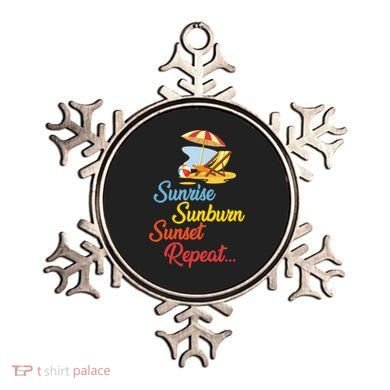 Sunrise Sunburn Sunset Repeat Summer Beach Ornament