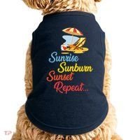 Sunrise Sunburn Sunset Repeat Summer Beach Doggie Tank thumb 0