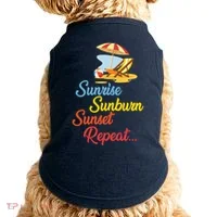 Sunrise Sunburn Sunset Repeat Summer Beach Doggie Tank thumb 0